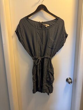 Forever 21 Dark Grey Mini Dress with Drawstring Waist